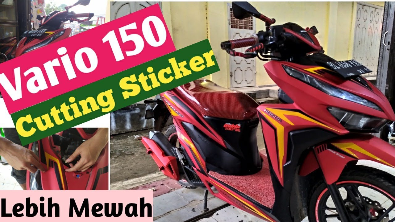 Vario 150 Merah Facelift Cutting Sticker Mewah Dan Elegan Vario 150 Modifikasi YouTube