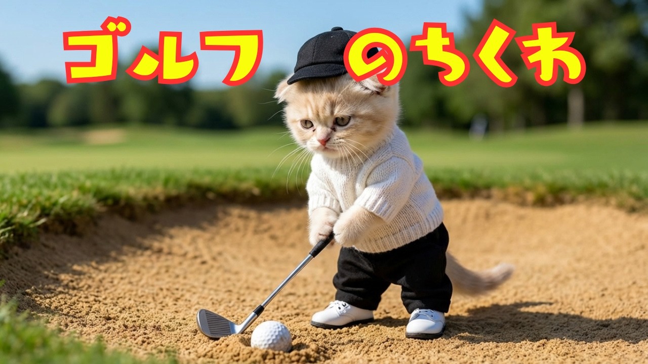 世界一笑う猫ちくわ】大爆笑ラウンドだよ〜！ゴルフのちくわ⛳ ナイス
