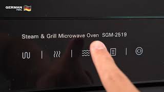 德國寶 座檯式微蒸烤焗爐 SGM-2519|操作說明|微波爐+蒸爐+烤焗爐集於一身