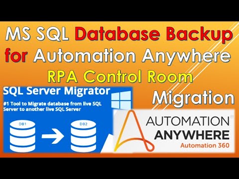 MS SQL Database Backup for Automation Anywhere RPA Control Room Data for Migration @RPATechHindi