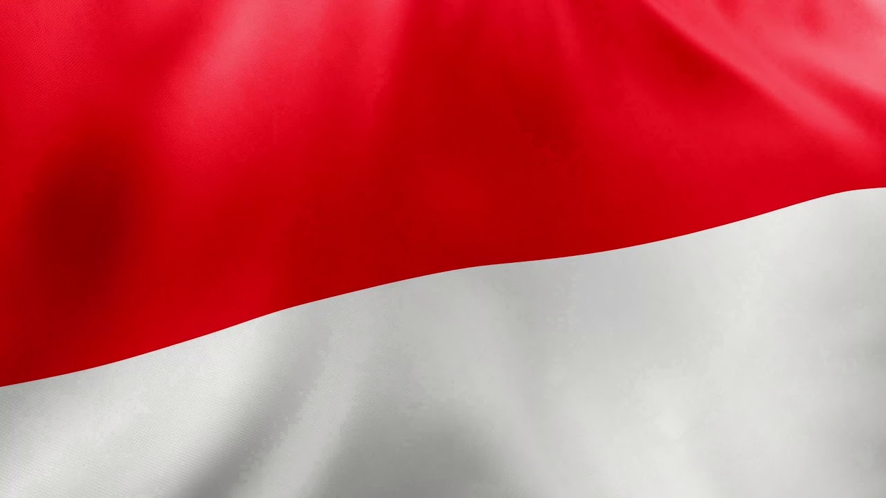 4k Indonesia flag | Bendera indonesia | bendera nasional Indonesia | 4K video background Loop video