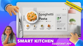 Smart Kitchen Assistant App UI Design | Neumorphism | Latest 2021 Trends | Speed Art 😊😊 screenshot 3