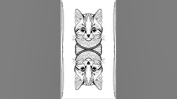 Mirror Cat in Procreate