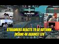 Valorant Streamers React To GE autumn Insane 4K Against LEV In VCT Masters London