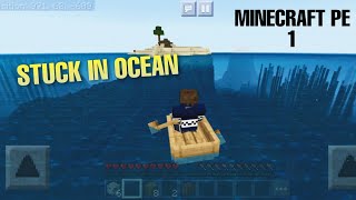 Minecraft PE : Stuck in the Ocean | Survival  part 1 | Android IOS PS4 PC | Gameplay | Hex gaming | screenshot 1