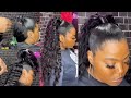 Half Up Half Down Quick Weave With Crimps Feat Janet Collection Brazilian Bundle Hair