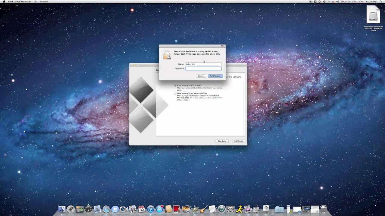 How To Install Windows 7 Onto A Mac Using Bootcamp - YouTube