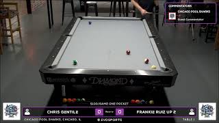 CHRIS GENTILE vs FRANKIE RUIZ - CHICAGO POOL SHARKS - TABLE 1 | EvoSports