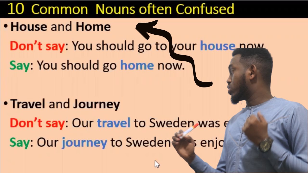 10 Common Nouns Often Confused | Ku Baro Luuqada Engliska af Somaali | Macalin Omar !!