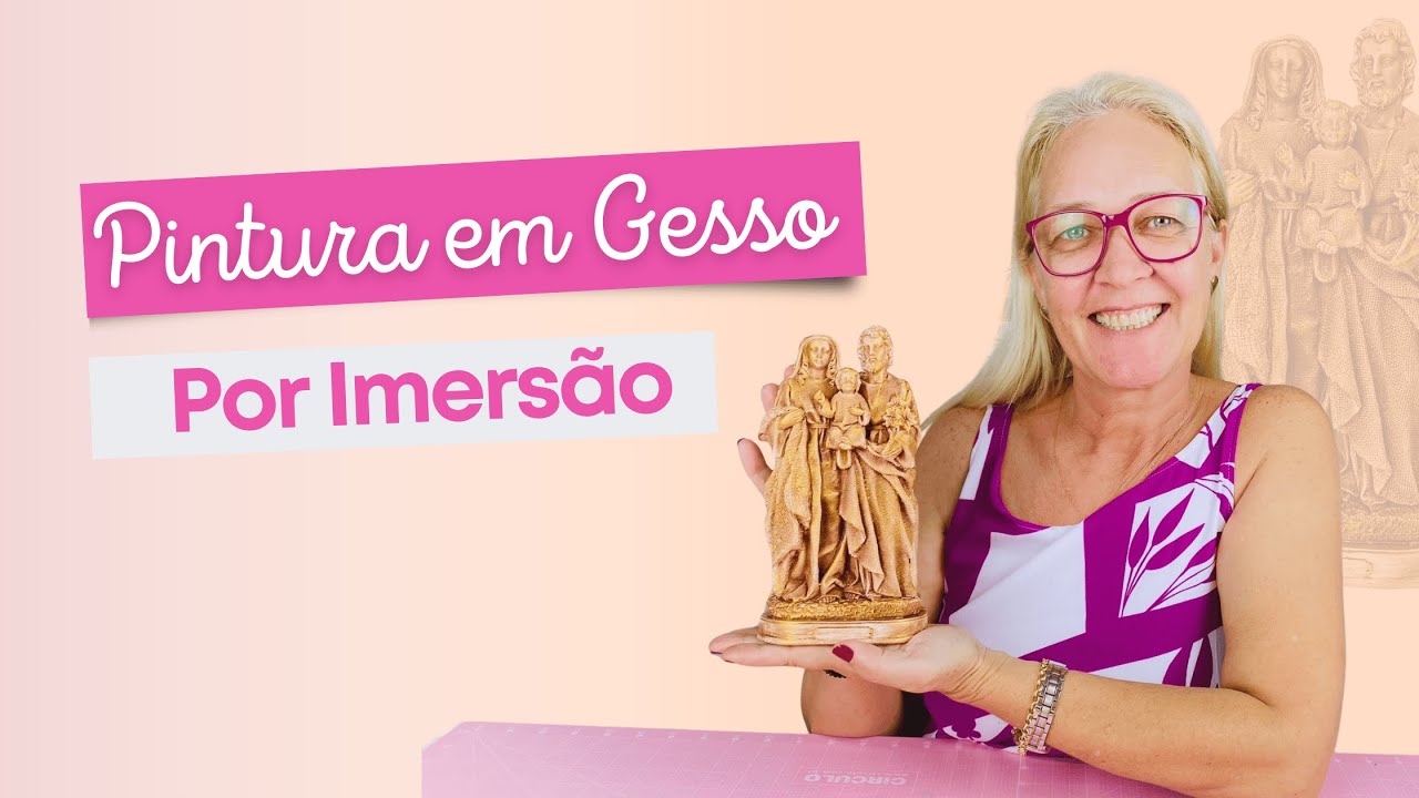 Sagrada Família em Gesso: Pintura com Imersão