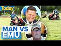 Man vs Emu: Man fights off angry pet emu with pool noodle | Today Show Australia