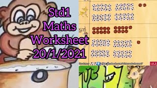 VICTERS CHANNEL STD 1 Maths worksheet 