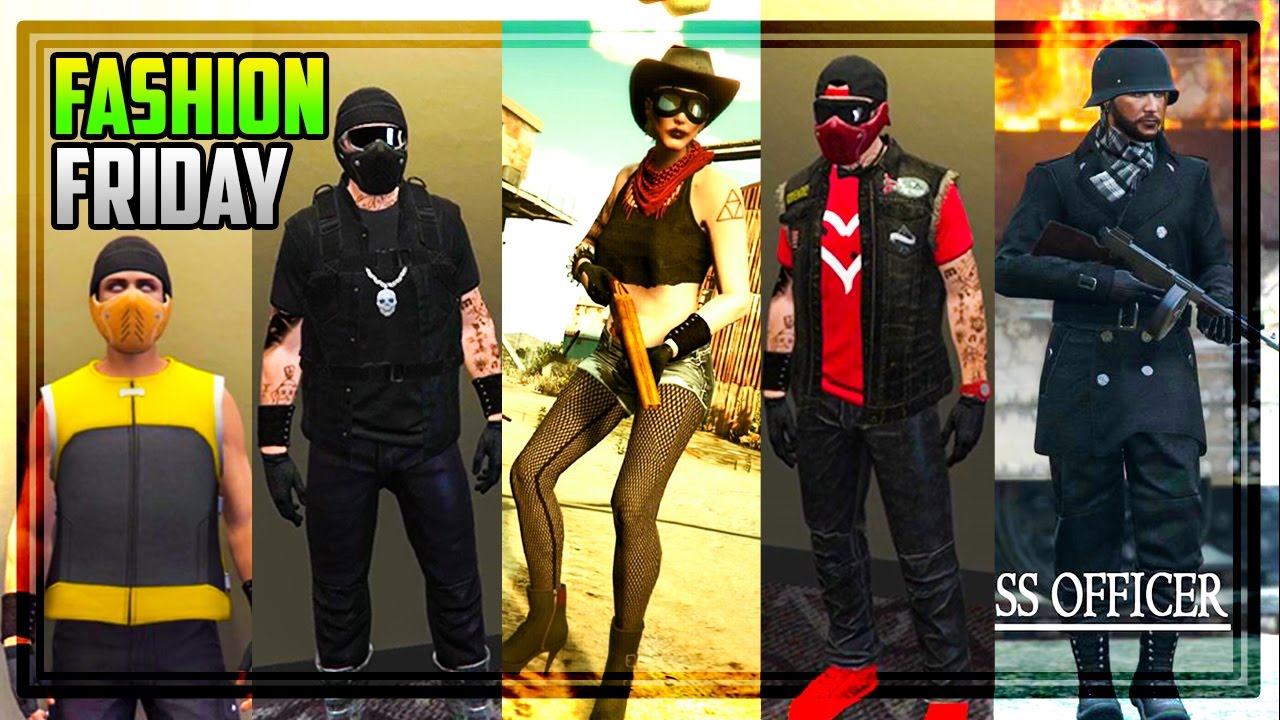 GTA 5 Online FASHION FRIDAY! 20 AMAZING OUTFITS! (Frosty, SS Officer ...