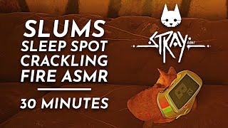 Stray - The Slums || Crackling Fire, Ambience, Robot Chatter, Cat Purring, ASMR - 30 Minutes screenshot 4