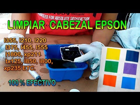 limpiar cabezales Epson  l355, l210, l220, l375, l455, l555, l1800, xp211, tx125, l850, l800,