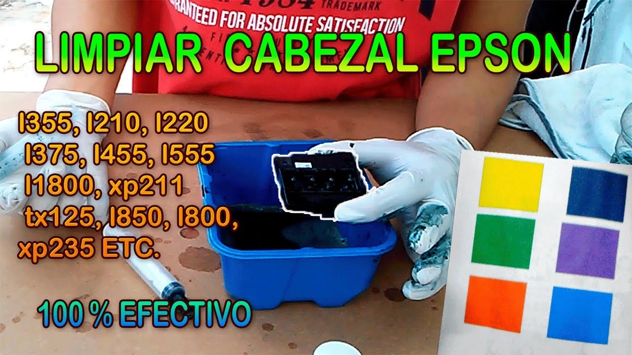 limpiar cabezales Epson l355, l210, l220, l375, l455, l555, l1800, xp211,  tx125, l850, l800, - YouTube