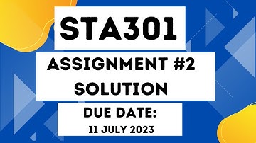 Sta301 Assignment 2 Solution Spring 2023 | Sta301 Assignment 2 Solution 2023