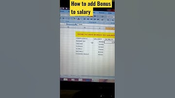 How To Add Bonus To Salary? #viral #trending #excel #computer #shorts