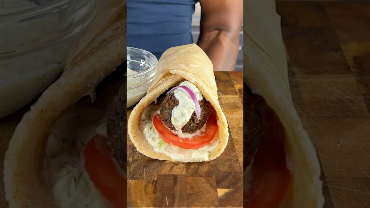 Healthy Vegan No Meatball Gyro! Oil-Free, Gluten-Free