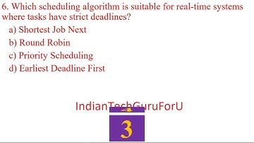 Operating Systems mcqs Quiz 8  CPU Scheduling Algorithms   for all competitive exams