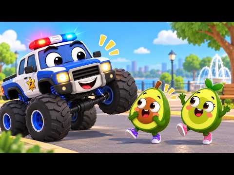 Meet the Giant Police Monster Truck! 🚓 | Fun Adventure for Kids