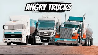 BeamNg Drive - American Truck Vs European Truck Vs Asia Truck