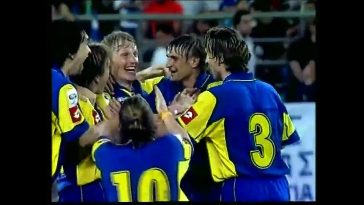 Гол Гусина в ворота Греции