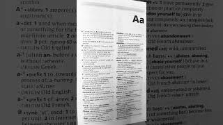 Oxford English Dictionary - Aa #english