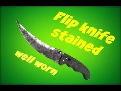 CS GO Flip Knife Stained Well-worn css