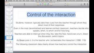 Classroom Discourse for ELT: Part1