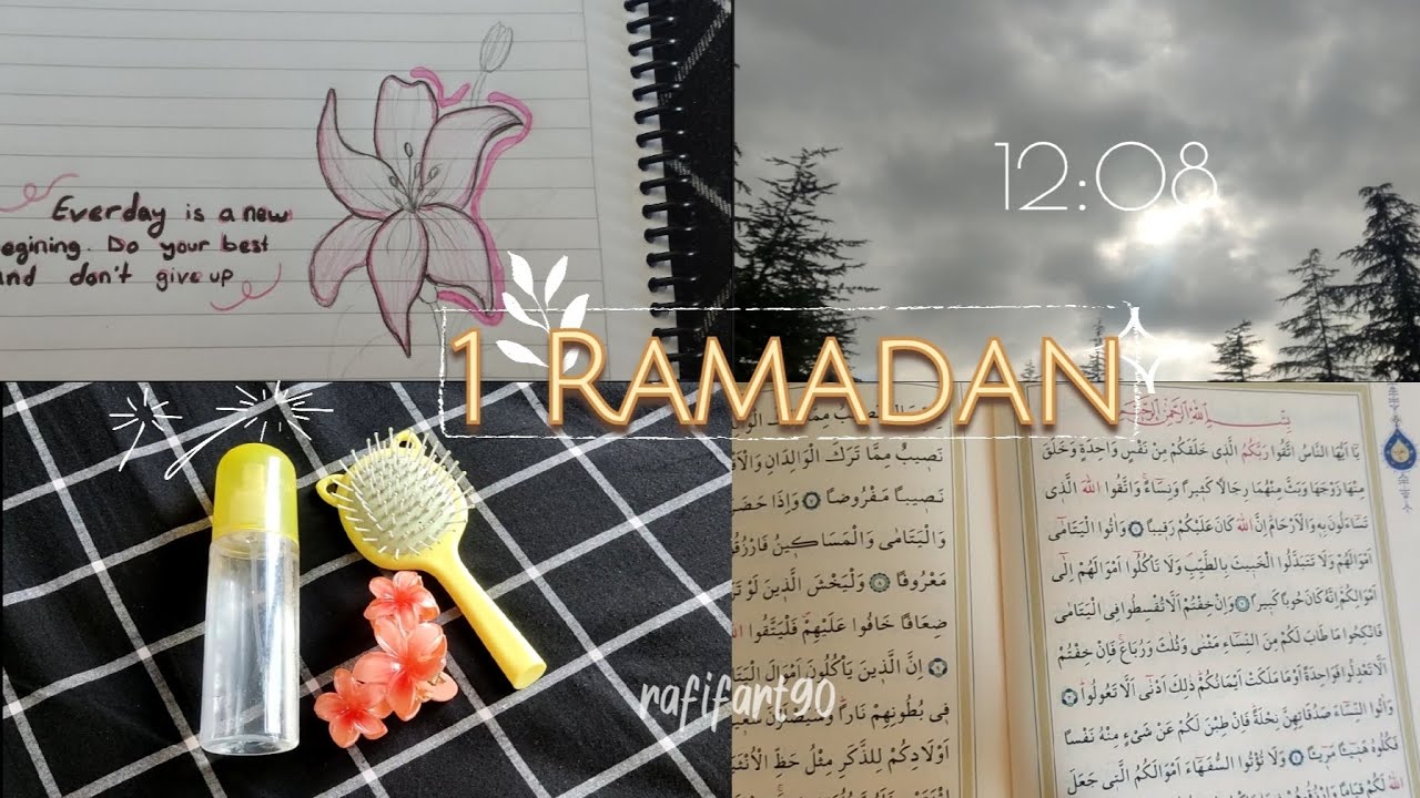 •فلوق اول يوم رمضان 🌜🌿⭐سحور +تحضير + رسم