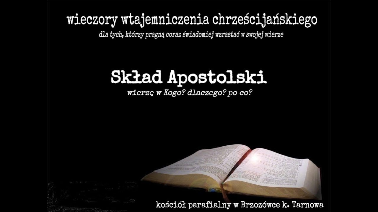 Wieczór wtajemniczenia Chrześcijańskiego. Temat: "Wierzę w Święty