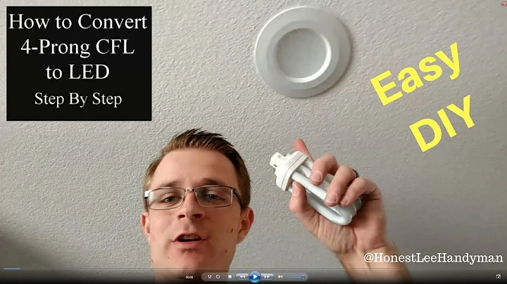Convert your 4 prong CFL to an LED Can Light / Super Easy / Step by Step