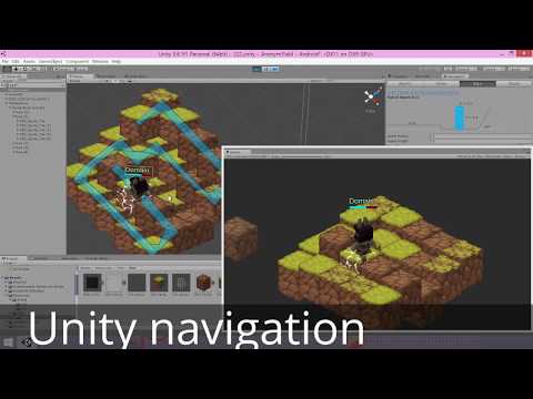 Isometric 2d sprite tile with Unity navigation.