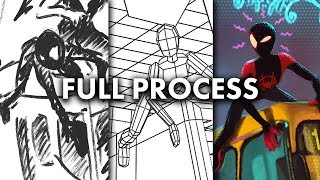 Into The Spider-Verse Fan Art: Full Process