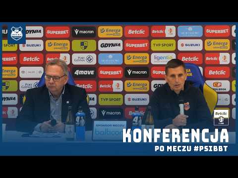 KONFERENCJA PRASOWA PO MECZU 12. KOLEJKI BETCLIC 1 LIGA POMIĘDZY ARKA GDYNIA - BRUK-BET TERMALICA
