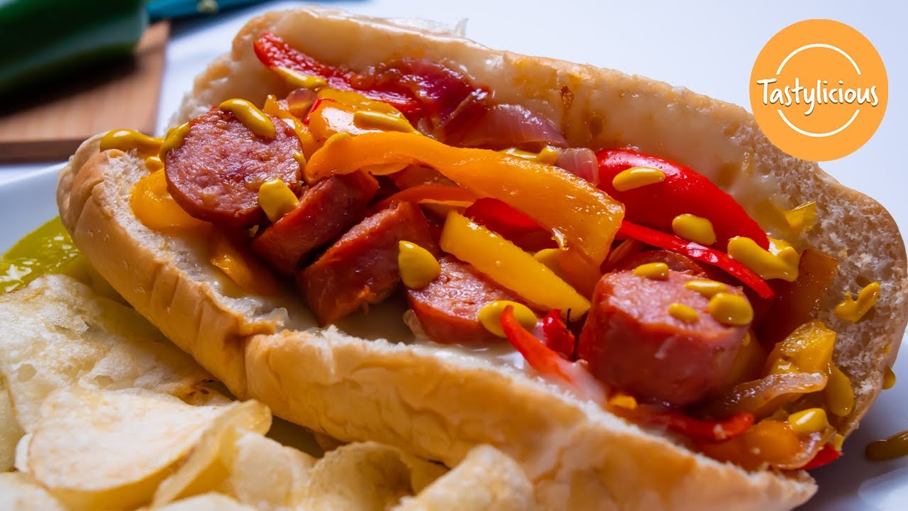 HOW TO MAKE A SMOKED SAUSAGE HOAGIE TASTYLICIOUS YouTube
