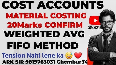 2025 Univerisity solution 🔥|Material Costing FIFO WEIGHTED | tybcom sem 5 |Cost Accounts|