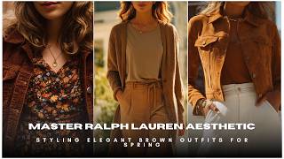 🥐 How to Master the Ralph Lauren Aesthetic 👜 Styling Elegant Brown Outfits for Spring