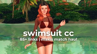 swimsuit cc haul (80  links for the whole family!) | sims 4 cc finds