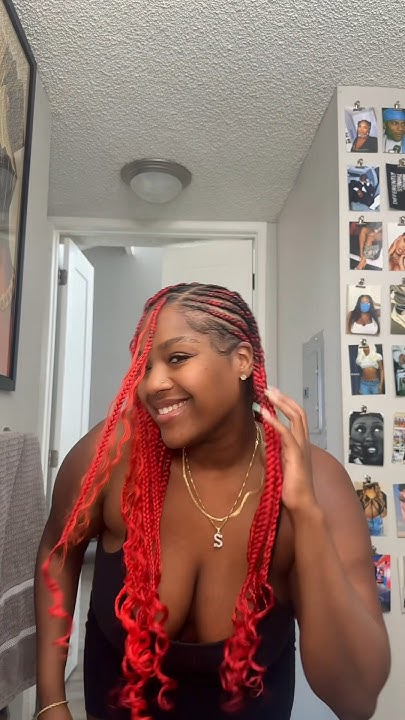  red braids all summer or?? ️ #braidstyles #bohobraids #braids # ...