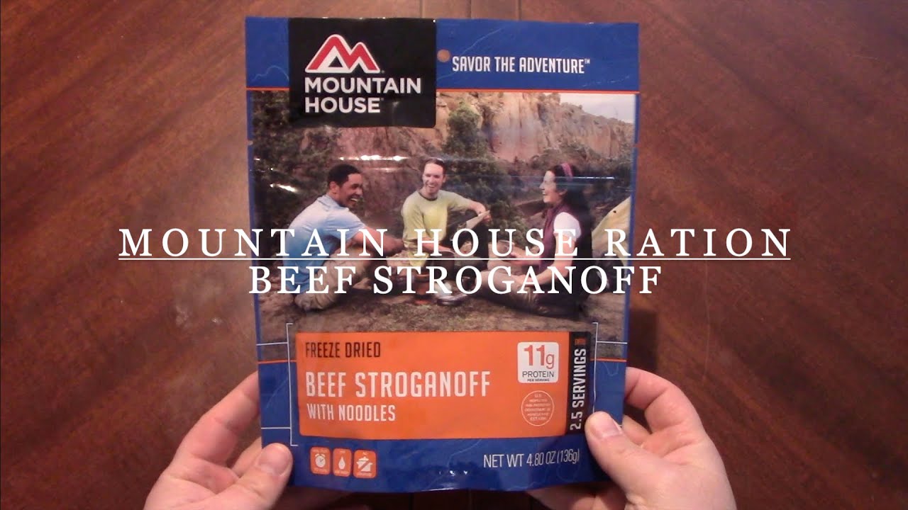 MRE Review | Mountain House Ration | Beef Stroganoff - YouTube