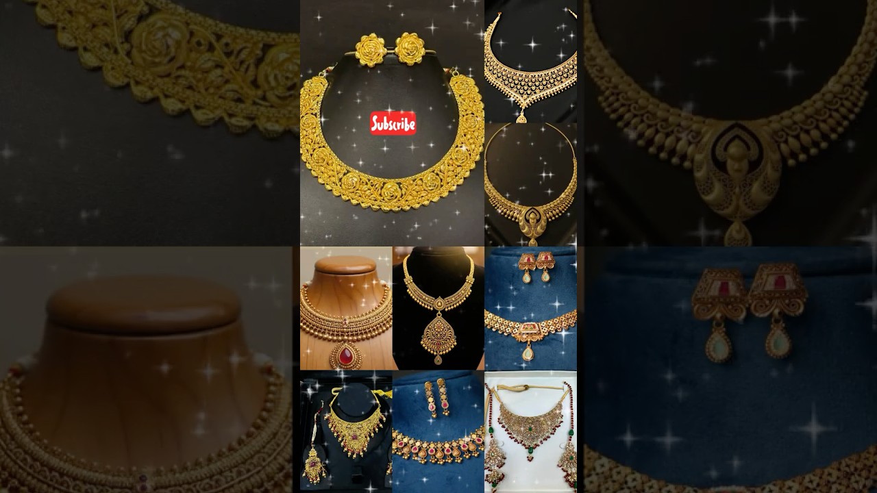 Royal bridal gold necklace sets ✨traditional gold jewellery designs for brides and festive occasions