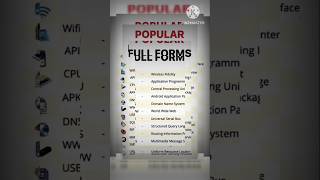 Most Popular Full Forms You Must Know 🔥| @techssm-boy @TechnoGamerzOfficial⁩ #shorts #shortvideo