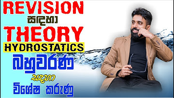 බහුවරණ සඳහා විශේෂ කරුණු ! | Mahen Jecob | Revision සඳහා theory | Mechanics | ද්‍රවස්ථිතිය - 07