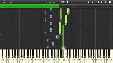 Cave Story - Moonsong - (Daisuke Amaya/Verdegrand) - Synthesia - Piano