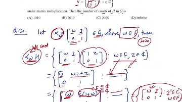 IIT JAM 2020 maths - group theory questions with solutions