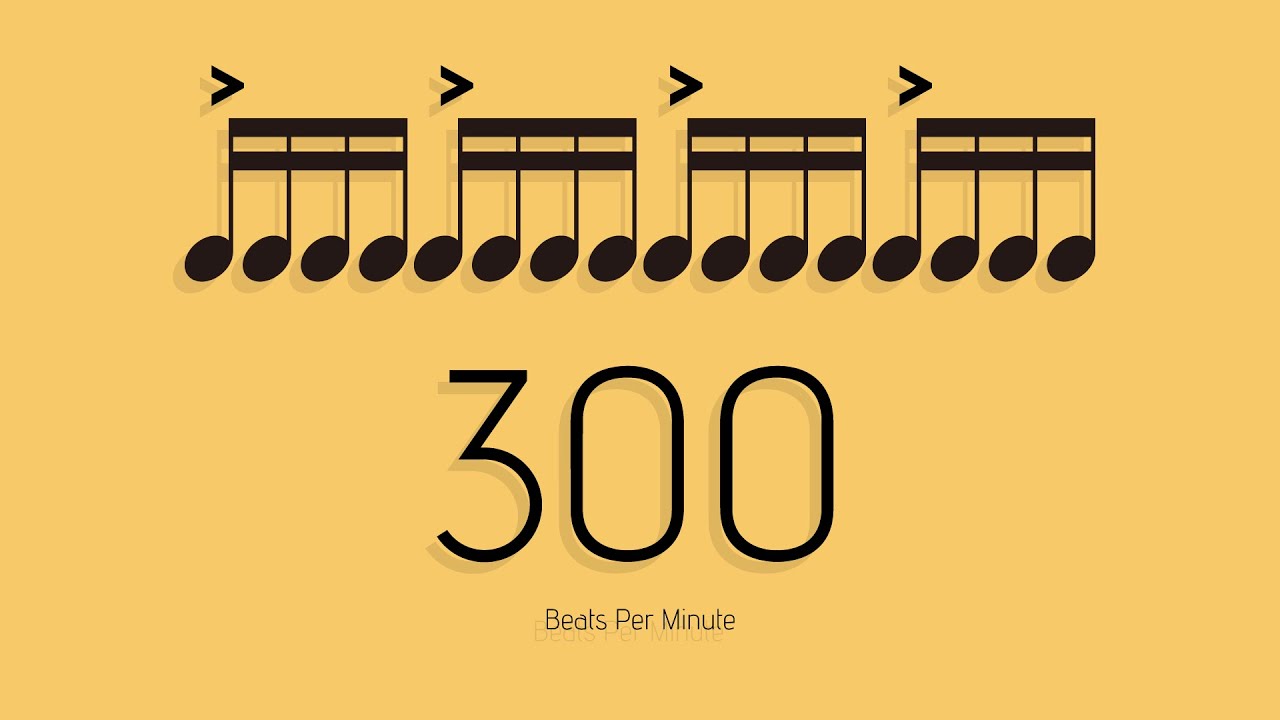 BPM = 300 メトロノーム metronome 16分 アクセント11 YouTube