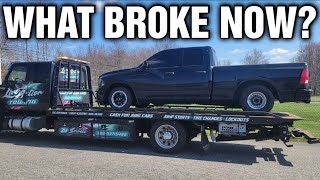 Supercharged Ram BREAKS at the dragstip ...AGAIN!