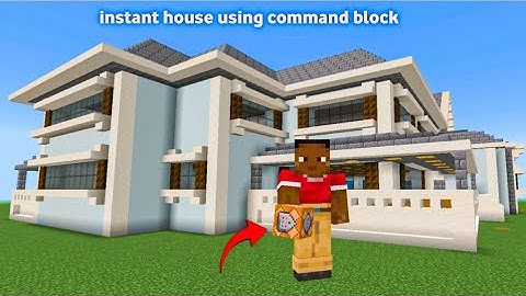 How to Build a House in Minecraft using COMMAND Block - Instant house using command block 
